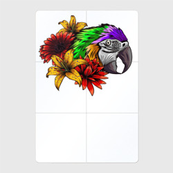 Магнитный плакат 2Х3 Попугай в цветах