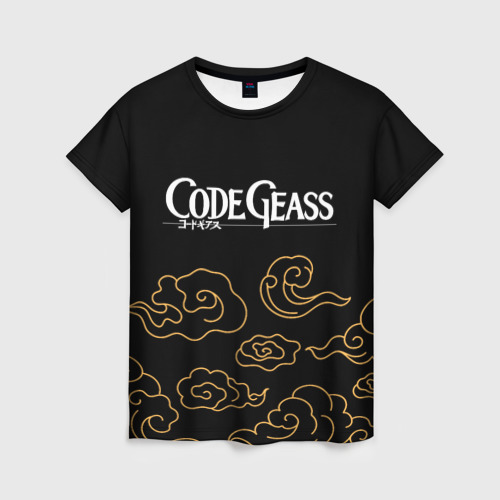 Женская футболка 3D с принтом Code Geass anime clouds, вид спереди #2