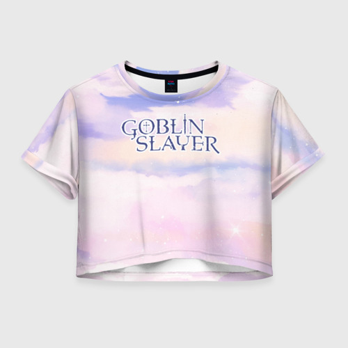 Женская футболка Crop-top 3D Goblin Slayer sky clouds, цвет 3D печать