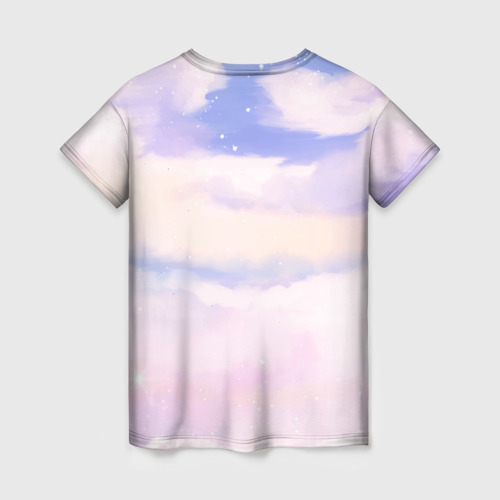 Женская футболка 3D с принтом Goblin Slayer sky clouds, вид сзади #1