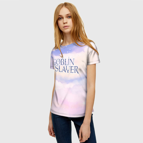 Женская футболка 3D с принтом Goblin Slayer sky clouds, фото на моделе #1