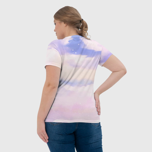 Женская футболка 3D с принтом Goblin Slayer sky clouds, вид сзади #2