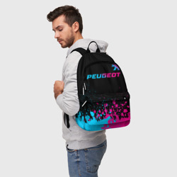 Рюкзак 3D Peugeot - neon gradient: символ сверху - фото 2