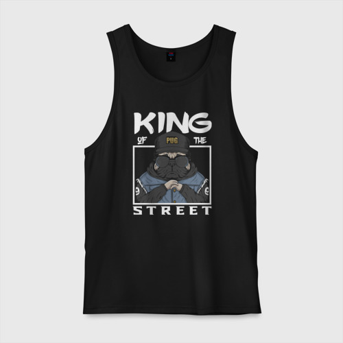 Мужская майка хлопок King of the Street, цвет черный