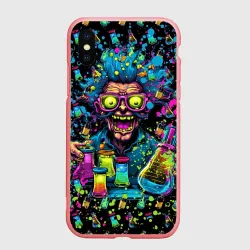 Чехол для iPhone XS Max матовый Безумный химик
