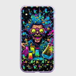 Чехол для iPhone XS Max матовый Безумный химик