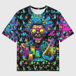 Женская футболка oversize 3D Безумный химик