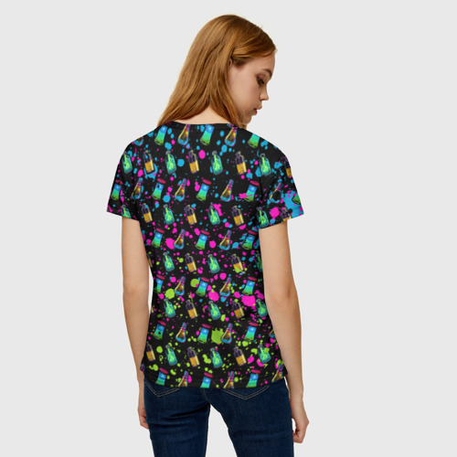 Женская футболка 3D Безумный химик, цвет 3D печать - фото 4