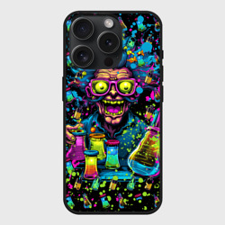 Чехол силиконовый для Apple iPhone 15 Pro матовый Безумный химик