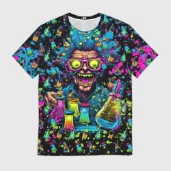 Мужская футболка 3D Безумный химик