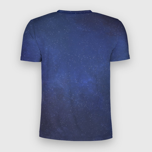 Мужская футболка 3D Slim с принтом Космический, вид сзади #1