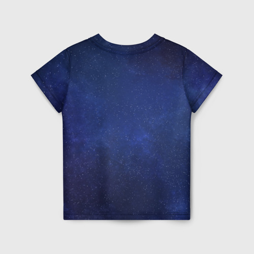 Детская футболка 3D с принтом Космический, вид сзади #1