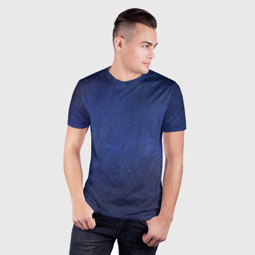 Мужская футболка 3D Slim с принтом Космический, фото на моделе #1