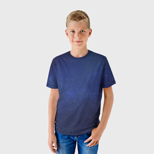 Детская футболка 3D с принтом Космический, фото на моделе #1