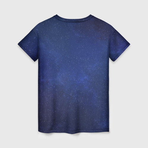Женская футболка 3D с принтом Космический, вид сзади #1