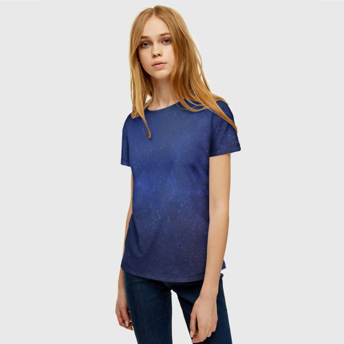 Женская футболка 3D с принтом Космический, фото на моделе #1