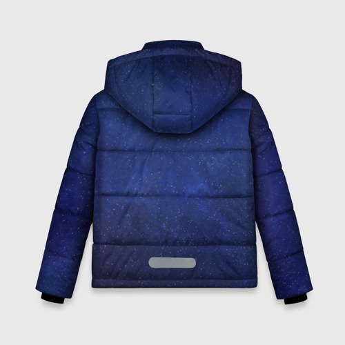 Зимняя куртка для мальчиков 3D с принтом Космический, вид сзади #1
