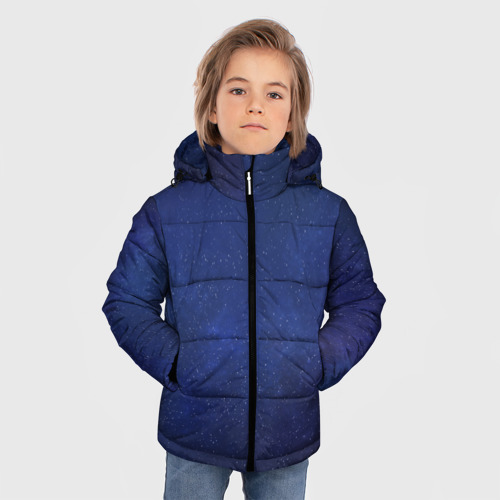 Зимняя куртка для мальчиков 3D с принтом Космический, фото на моделе #1