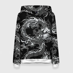 Женская толстовка 3D Татуировка японского дракона