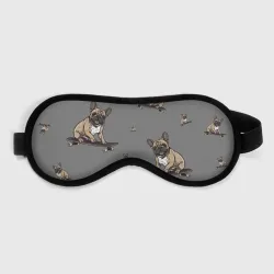 Маска для сна 3D Настроение: французский бульдог