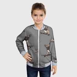 Детский бомбер 3D Настроение: французский бульдог - фото 2