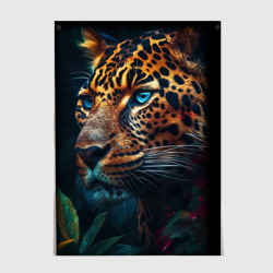 Постер Леопард с синими глазами