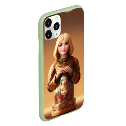 Чехол для iPhone 11 Pro матовый Матрёшка 585 Гольд кукла - фото 2
