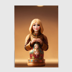 Постер Матрёшка 585 Гольд кукла