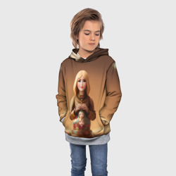 Детская толстовка 3D Матрёшка 585 Гольд кукла - фото 2