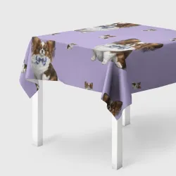 Скатерть 3D Континентальный той-спаниель
