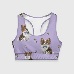 Женский спортивный топ 3D Континентальный той-спаниель