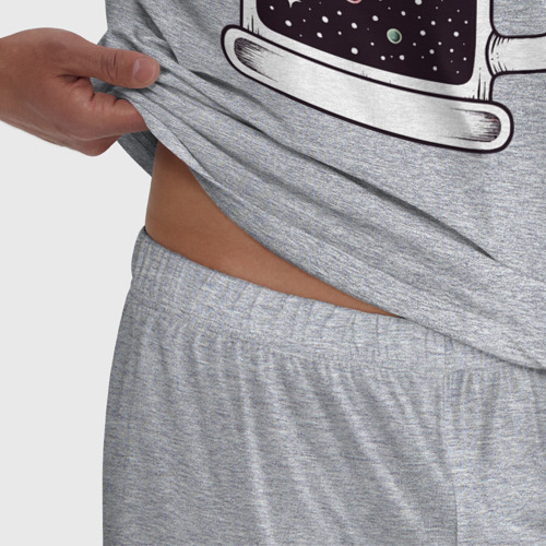 Мужская пижама хлопок с принтом Space beer, фото #4