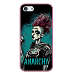 Чехол для iPhone 5/5S матовый Девушка анархия