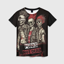 Женская футболка 3D Punks       not      dead