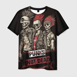 Мужская футболка 3D Punks       not      dead