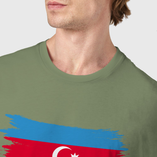 Мужская футболка хлопок с принтом I love Azerbaijan, фото #4