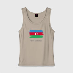 Женская майка хлопок I love Azerbaijan