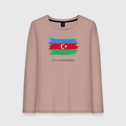 Женский лонгслив хлопок I love Azerbaijan