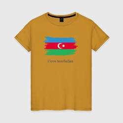 Женская футболка хлопок I love Azerbaijan