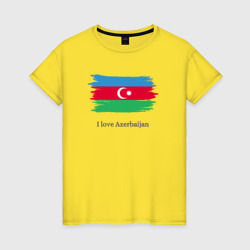Женская футболка хлопок I love Azerbaijan