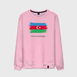 Мужской свитшот хлопок I love Azerbaijan