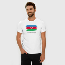 Мужская футболка хлопок Slim I love Azerbaijan - фото 2