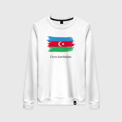 Женский свитшот хлопок I love Azerbaijan