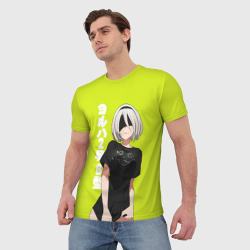 Мужская футболка 3D YoRHa 2-gou B-gata, цвет 3D печать - фото 3