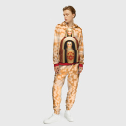 Мужской костюм с толстовкой 3D Матрёшка 585 Гольд бордо - фото 2