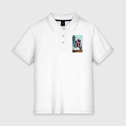 Женское поло хлопок Мотокросс - экстрим