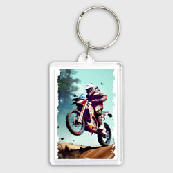 Брелок прямоугольный 35*50 Мотокросс - экстрим