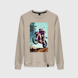Женский свитшот хлопок Мотокросс - экстрим