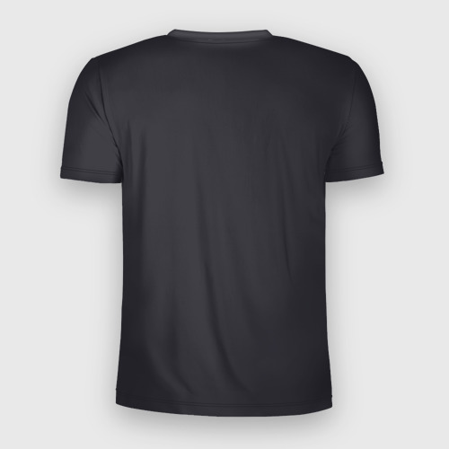 Мужская футболка 3D Slim с принтом 2В с цветами, вид сзади #1