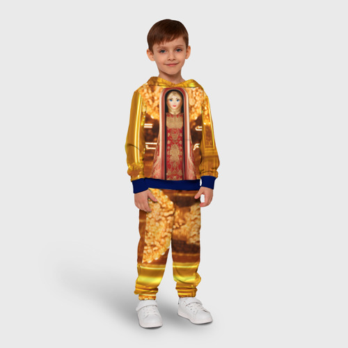 Детский костюм с толстовкой 3D Матрёшка 585 Гольд барыня, цвет синий - фото 3